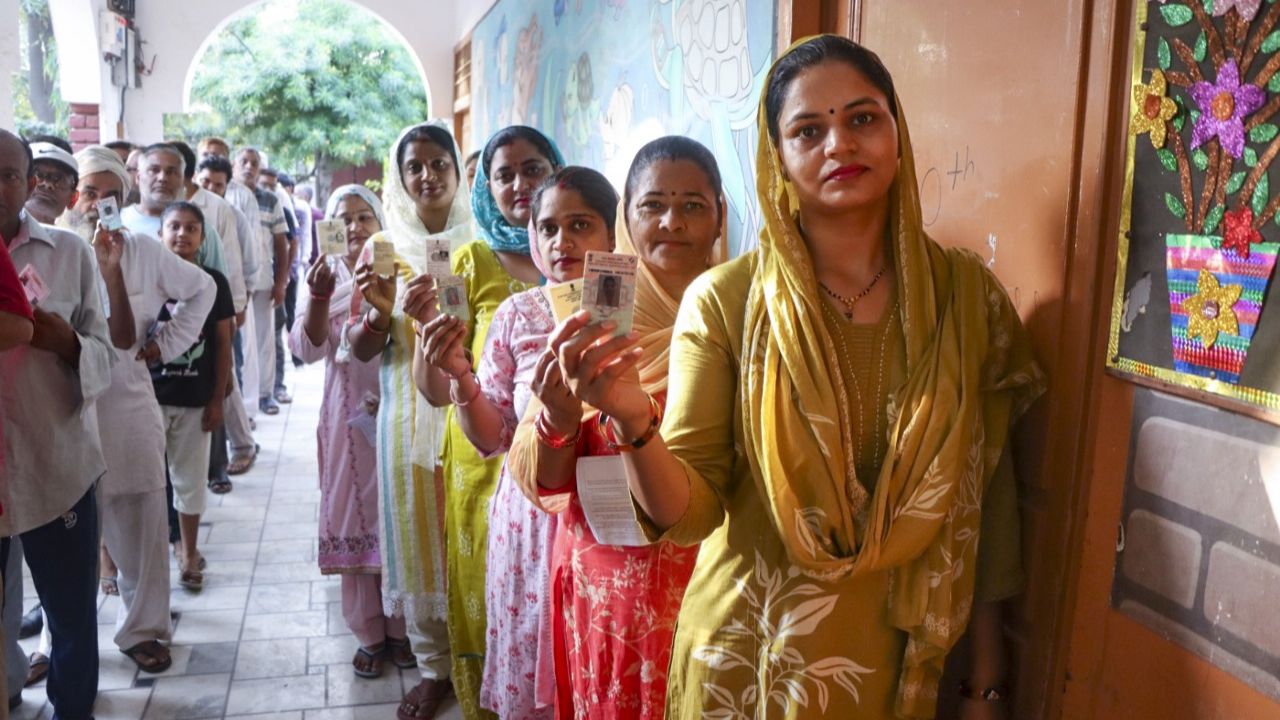 the highest poll percentage was recorded to be 12.71 per cent in Jind